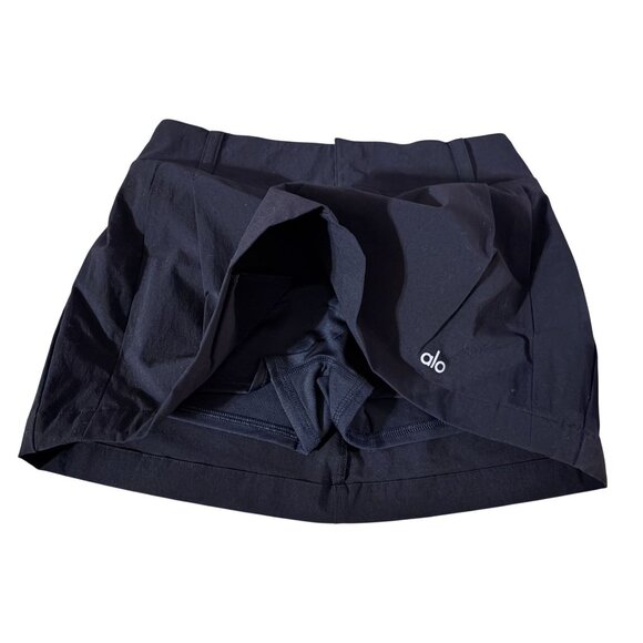 ALO Yoga Fan Club Mini Skirt in Black - Picture 3 of 5